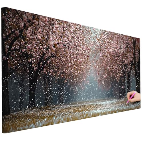 Diamond Painting Erwachsene Baum Diamond Painting XXL 250x100cm DIY Wald Diamant Kunst Groß Set Basteln Erwachsene Diamant Malerei Stickerei Kreuzstich Set Deko Wohnzimmer Geschenke für Frauen B-82 von Ciooyxee