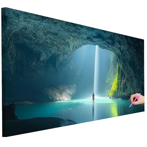 Diamond Painting Erwachsene Berg Diamond Painting XXL 250x100cm DIY Meer Diamant Kunst Groß Set Basteln Erwachsene Diamant Malerei Stickerei Kreuzstich Set Deko Wohnzimmer Geschenke für Frauen C-19 von Ciooyxee
