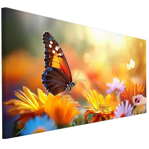 Diamond Painting Erwachsene Blumen Diamond Painting XXL 250x100cm 5D DIY Fantasy Diamant Kunst Groß Set Basteln Erwachsene Diamant Malerei Stickerei Kreuzstich Set für Deko Wohnzimmer Geschenke D-52 von Ciooyxee
