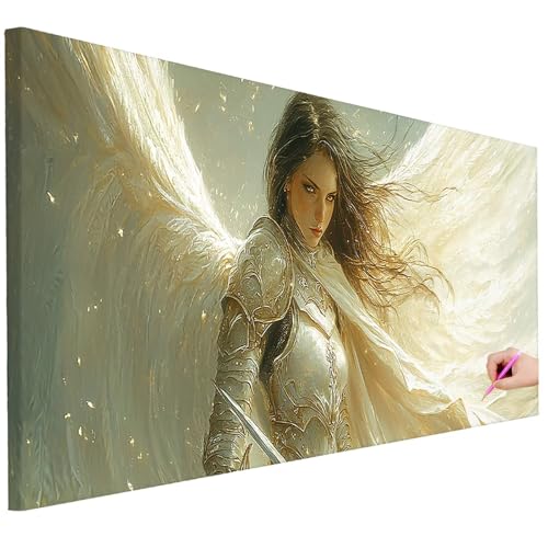 Diamond Painting Erwachsene Engel Diamond Painting XXL 80x30cm DIY Retro Diamant Kunst Groß Set Basteln Erwachsene Diamant Malerei Stickerei Kreuzstich Set Deko Wohnzimmer Geschenke für Frauen B-06 von Ciooyxee