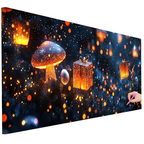 Diamond Painting Erwachsene Glitzer Diamond Painting XXL 150x60cm 5D Weihnachten Diamant Kunst Groß Set Basteln Erwachsene Diamant Malerei Stickerei Kreuzstich Set für Deko Geschenke für Frauen K-79 von Ciooyxee