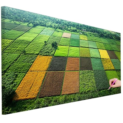 Diamond Painting Erwachsene Landschaft Diamond Painting XXL 130x50cm 5D DIY Feld Diamant Kunst Groß Set Basteln Erwachsene Diamant Malerei Stickerei Kreuzstich Set für Deko Wohnzimmer Geschenke D-06 von Ciooyxee