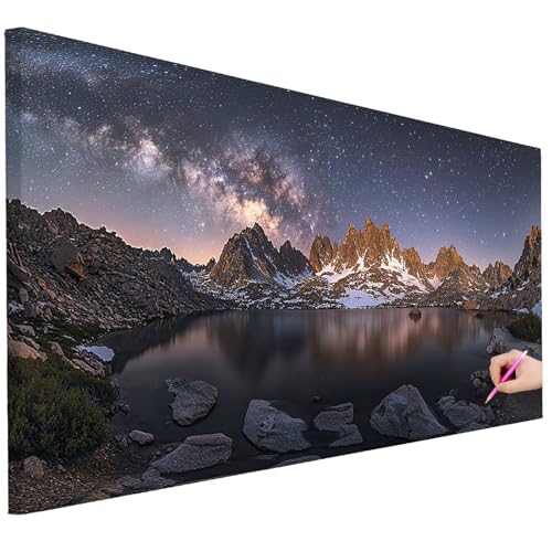 Diamond Painting Erwachsene Landschaft Diamond Painting XXL 130x50cm 5D DIY Sternenhimmel Diamant Kunst Groß Set Basteln Erwachsene Diamant Malerei Stickerei Kreuzstich Set für Deko Wohnzimmer A-87 von Ciooyxee