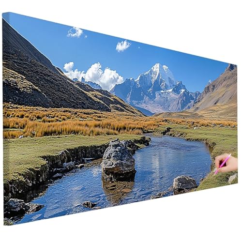 Diamond Painting Erwachsene Landschaft Diamond Painting XXL 150x60cm 5D DIY Berg Diamant Kunst Groß Set Basteln Erwachsene Diamant Malerei Stickerei Kreuzstich Set für Deko Wohnzimmer Geschenke D-22 von Ciooyxee
