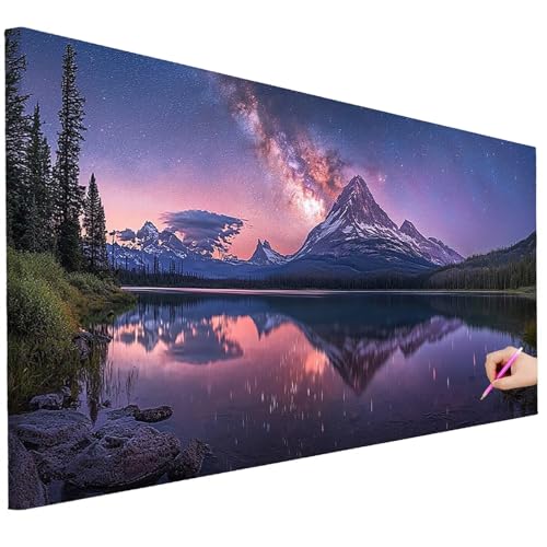Diamond Painting Erwachsene Landschaft Diamond Painting XXL 200x80cm 5D DIY Sternenhimmel Diamant Kunst Groß Set Basteln Erwachsene Diamant Malerei Stickerei Kreuzstich Set für Deko Wohnzimmer C-41 von Ciooyxee