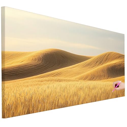 Diamond Painting Erwachsene Landschaft Diamond Painting XXL 200x80cm 5D DIY Weizen Diamant Kunst Groß Set Basteln Erwachsene Diamant Malerei Stickerei Kreuzstich Set für Deko Geschenke für Frauen B-96 von Ciooyxee
