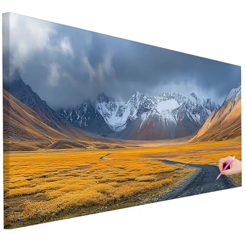 Diamond Painting Erwachsene Landschaft Diamond Painting XXL 250x100cm 5D DIY Berg Diamant Kunst Groß Set Basteln Erwachsene Diamant Malerei Stickerei Kreuzstich Set für Deko Wohnzimmer Geschenke L-06 von Ciooyxee