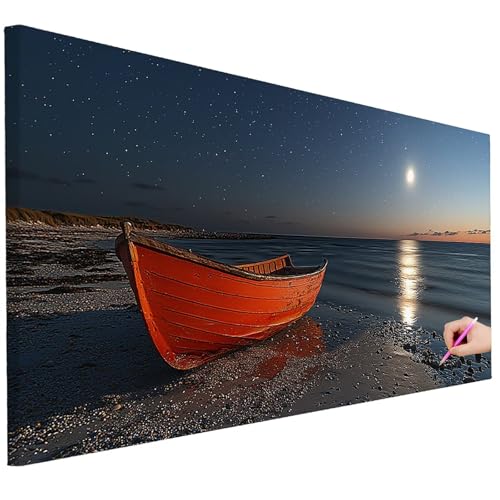 Diamond Painting Erwachsene Meer Diamond Painting XXL 200x80cm DIY Strand Diamant Kunst Groß Set Basteln Erwachsene Diamant Malerei Stickerei Kreuzstich Set Deko Wohnzimmer Geschenke für Frauen D-04 von Ciooyxee