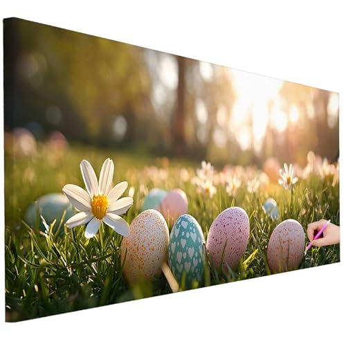 Diamond Painting Erwachsene Ostern Diamond Painting XXL 200x80cm 5D DIY Blume Diamant Kunst Groß Set Basteln Erwachsene Diamant Malerei Stickerei Kreuzstich Set für Deko Wohnzimmer Geschenke C-05 von Ciooyxee