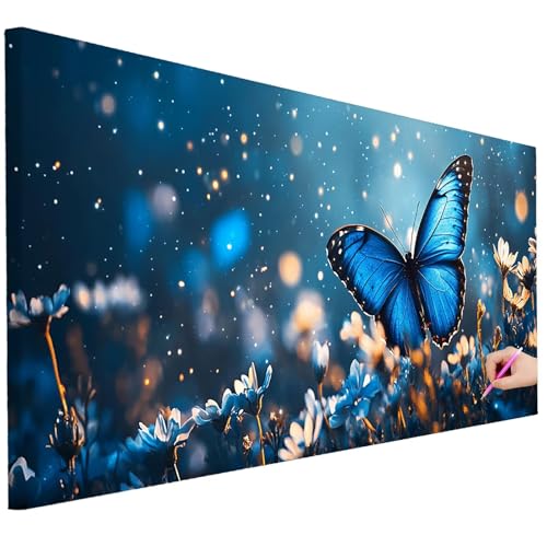 Diamond Painting Erwachsene Schmetterling Diamond Painting XXL 250x100cm 5D DIY Fantasy Diamant Kunst Groß Set Basteln Erwachsene Diamant Malerei Stickerei Kreuzstich Set für Deko Wohnzimmer K-85 von Ciooyxee