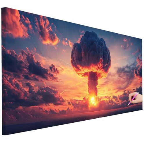 Diamond Painting Erwachsene Sonnenuntergang Diamond Painting XXL 200x80cm 5D Wolke Diamant Kunst Groß Set Basteln Erwachsene Diamant Malerei Stickerei Kreuzstich Set für Deko Geschenke für Frauen B-86 von Ciooyxee