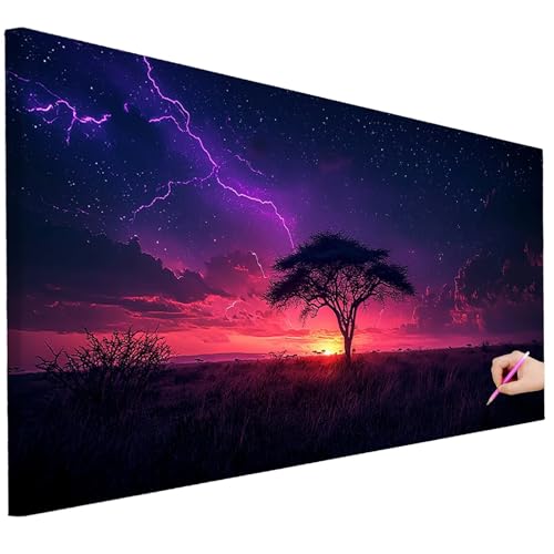 Diamond Painting Erwachsene Sternenhimmel Diamond Painting XXL 200x80cm 5D Baum Diamant Kunst Groß Set Basteln Erwachsene Diamant Malerei Stickerei Kreuzstich Set für Deko Geschenke für Frauen C-87 von Ciooyxee