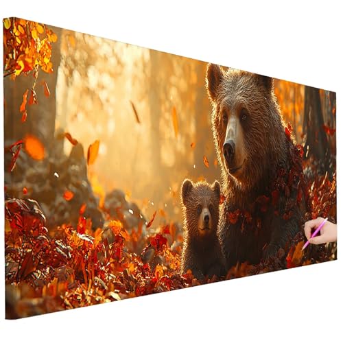 Diamond Painting Erwachsene Tiere Diamond Painting XXL 250x100cm 5D DIY Tragen Diamant Kunst Groß Set Basteln Erwachsene Diamant Malerei Stickerei Kreuzstich Set für Deko Wohnzimmer Geschenke C-35 von Ciooyxee