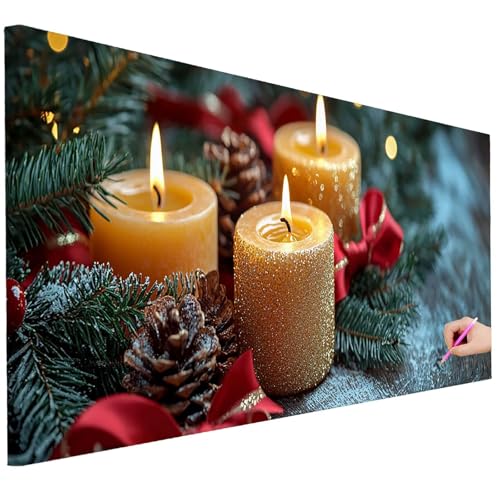 Diamond Painting Erwachsene Weihnachten Diamond Painting XXL 130x50cm 5D Anlage Diamant Kunst Groß Set Basteln Erwachsene Diamant Malerei Stickerei Kreuzstich Set für Deko Geschenke für Frauen C-29 von Ciooyxee