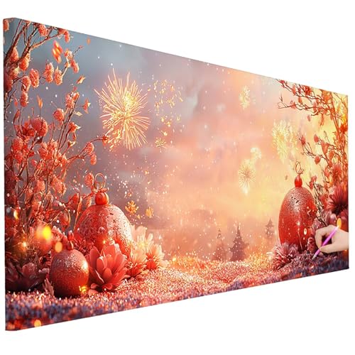Diamond Painting Erwachsene Weihnachten Diamond Painting XXL 150x60cm 5D Fantasy Diamant Kunst Groß Set Basteln Erwachsene Diamant Malerei Stickerei Kreuzstich Set für Deko Geschenke für Frauen C-65 von Ciooyxee