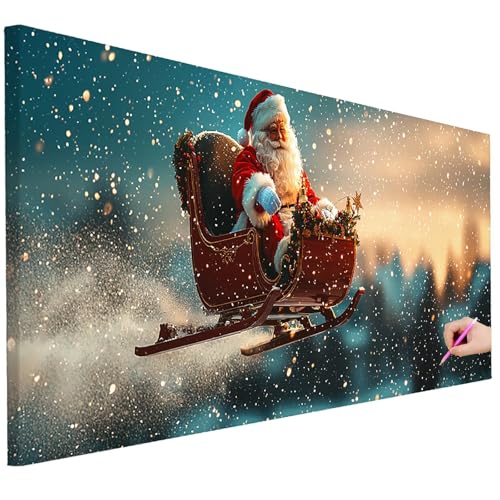 Diamond Painting XXL Groß 100x40cm Diamond Painting Weihnachten Bilder Set 5D Diamant Kunst Winter Bastelset Erwachsene, DIY Full Diamant Malerei Kreativ Set für Erwachsene für Wanddeko Geschenke B-53 von Ciooyxee