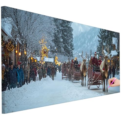 Diamond Painting XXL Groß 100x40cm Diamond Painting Weihnachten Bilder Set 5D Diamant Kunst Winter Bastelset Erwachsene, DIY Full Diamant Malerei Kreativ Set für Erwachsene für Wanddeko Geschenke B-27 von Ciooyxee