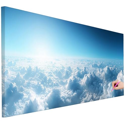 Diamond Painting XXL Groß 100x40cm Diamond Painting Wolke Bilder Set 5D Diamant Kunst Landschaft Bastelset Erwachsene, DIY Full Diamant Malerei Kreativ Set für Erwachsene für Wanddeko Geschenke D-63 von Ciooyxee