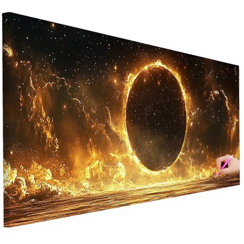 Diamond Painting XXL Groß 130x50cm Diamond Painting Fantasy Bilder Set 5D Diamant Kunst Planet Bastelset Erwachsene, DIY Full Diamant Malerei Kreativ Set für Erwachsene für Wanddeko Geschenke K-72 von Ciooyxee