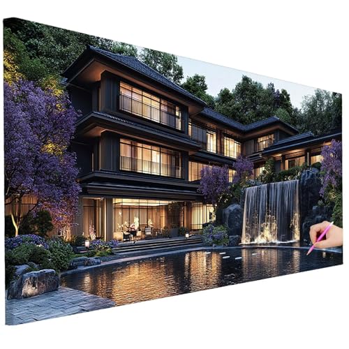 Diamond Painting XXL Groß 130x50cm Diamond Painting Landschaft Bilder Set 5D Diamant Kunst Modern Bastelset Erwachsene, DIY Full Diamant Malerei Kreativ Set für Erwachsene für Wanddeko Geschenke B-75 von Ciooyxee