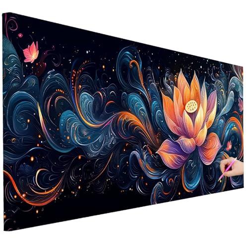 Diamond Painting XXL Groß 150x60cm Diamond Painting Blumen Bilder Set 5D Diamant Kunst Abstrakt Bastelset Erwachsene, DIY Full Diamant Malerei Kreativ Set für Erwachsene für Wanddeko Geschenke A-94 von Ciooyxee