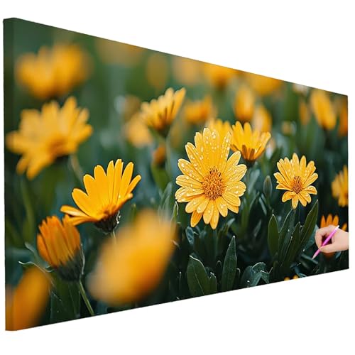 Diamond Painting XXL Groß 150x60cm Diamond Painting Blumen Bilder Set 5D Diamant Kunst Anlage Bastelset Erwachsene, DIY Full Diamant Malerei Kreativ Set für Erwachsene für Wanddeko Geschenke D-55 von Ciooyxee