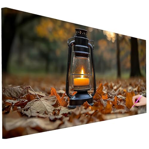 Diamond Painting XXL Groß 150x60cm Diamond Painting Herbst Bilder Set 5D Diamant Kunst Blatt Bastelset Erwachsene, DIY Full Diamant Malerei Kreativ Set für Erwachsene für Wanddeko Geschenke B-77 von Ciooyxee