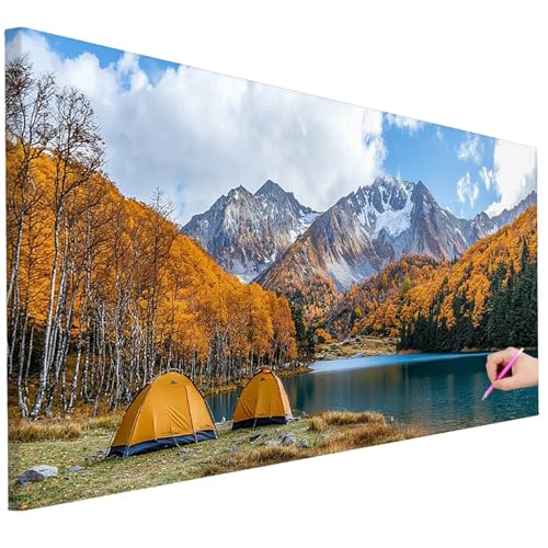 Diamond Painting XXL Groß 150x60cm Diamond Painting Landschaft Bilder Set 5D Diamant Kunst Berg Bastelset Erwachsene, DIY Full Diamant Malerei Kreativ Set für Erwachsene für Wanddeko Geschenke B-61 von Ciooyxee