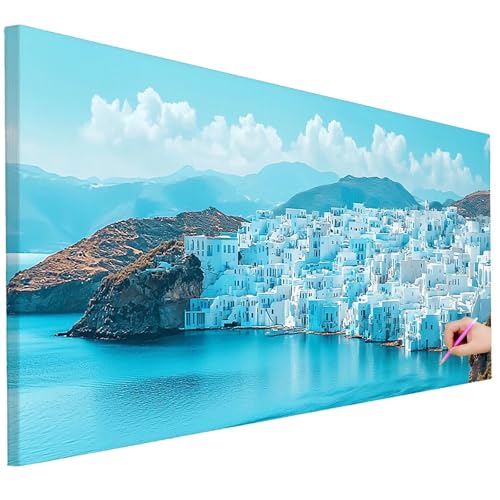 Diamond Painting XXL Groß 150x60cm Diamond Painting Landschaft Bilder Set 5D Diamant Kunst Meer Bastelset Erwachsene, DIY Full Diamant Malerei Kreativ Set für Erwachsene für Wanddeko Geschenke A-86 von Ciooyxee
