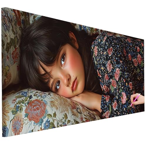 Diamond Painting XXL Groß 150x60cm Diamond Painting Retro Bilder Set 5D Diamant Kunst Mädchen Bastelset Erwachsene, DIY Full Diamant Malerei Kreativ Set für Erwachsene für Wanddeko Geschenke D-67 von Ciooyxee