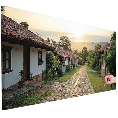 Diamond Painting XXL Groß 150x60cm Diamond Painting Sonnenuntergang Bilder Set 5D Diamant Kunst Landschaft Bastelset Erwachsene, DIY Full Diamant Malerei Kreativ Set für Erwachsene für Wanddeko D-19 von Ciooyxee