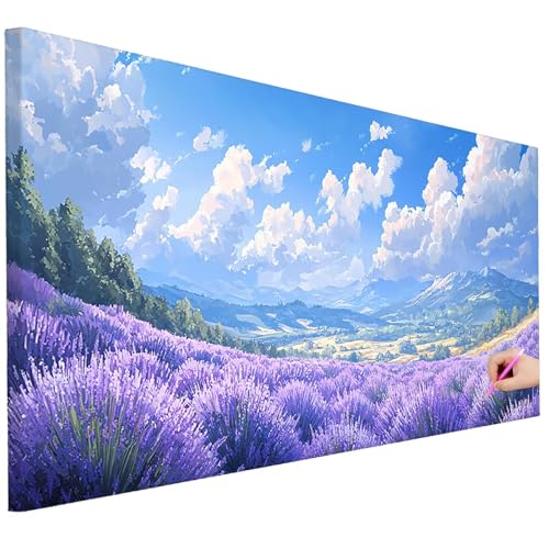Diamond Painting XXL Groß 150x60cm Diamond Painting Wolke Bilder Set Diamant Kunst Blume Bastelset Erwachsene Zimmer Deko, DIY Full Diamant Malerei Kreativ Set für Erwachsene Wanddeko Geschenke B-91 von Ciooyxee