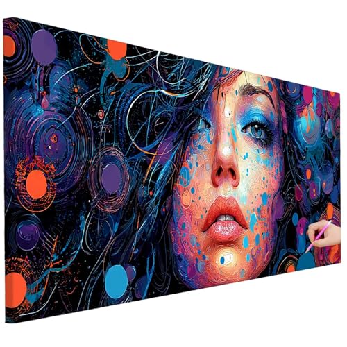 Diamond Painting XXL Groß 200x80cm Diamond Painting Abstrakt Bilder Set 5D Diamant Kunst Modern Bastelset Erwachsene, DIY Full Diamant Malerei Kreativ Set für Erwachsene für Wanddeko Geschenke C-50 von Ciooyxee