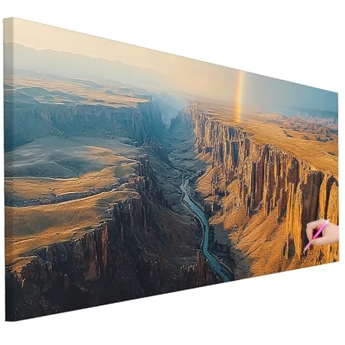 Diamond Painting XXL Groß 200x80cm Diamond Painting Berg Bilder Set 5D Diamant Kunst Regenbogen Bastelset Erwachsene, DIY Full Diamant Malerei Kreativ Set für Erwachsene für Wanddeko Geschenke D-61 von Ciooyxee