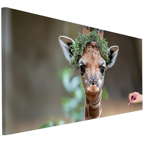 Diamond Painting XXL Groß 200x80cm Diamond Painting Giraffe Bilder Set 5D Diamant Kunst Tiere Bastelset Erwachsene, DIY Full Diamant Malerei Kreativ Set für Erwachsene für Wanddeko Geschenke D-43 von Ciooyxee