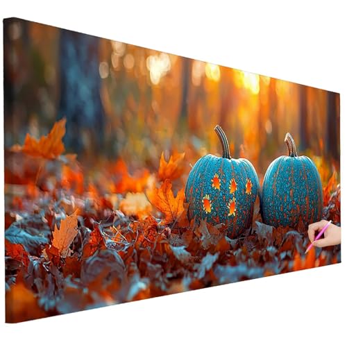 Diamond Painting XXL Groß 200x80cm Diamond Painting Herbst Bilder Set 5D Diamant Kunst Kürbis Bastelset Erwachsene, DIY Full Diamant Malerei Kreativ Set für Erwachsene für Wanddeko Geschenke L-15 von Ciooyxee