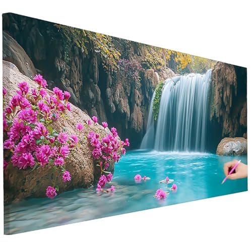 Diamond Painting XXL Groß 200x80cm Diamond Painting Landschaft Bilder Set 5D Diamant Kunst Fallen Bastelset Erwachsene, DIY Full Diamant Malerei Kreativ Set für Erwachsene für Wanddeko Geschenke B-49 von Ciooyxee