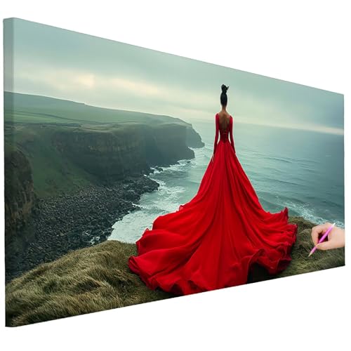 Diamond Painting XXL Groß 200x80cm Diamond Painting Meer Bilder Set 5D Diamant Kunst Landschaft Bastelset Erwachsene, DIY Full Diamant Malerei Kreativ Set für Erwachsene für Wanddeko Geschenke D-23 von Ciooyxee