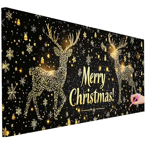 Diamond Painting XXL Groß 200x80cm Diamond Painting Weihnachten Bilder Set 5D Diamant Kunst Glitzer Bastelset Erwachsene DIY Full Diamant Malerei Kreativ Set für Erwachsene für Wanddeko Geschenke L-23 von Ciooyxee