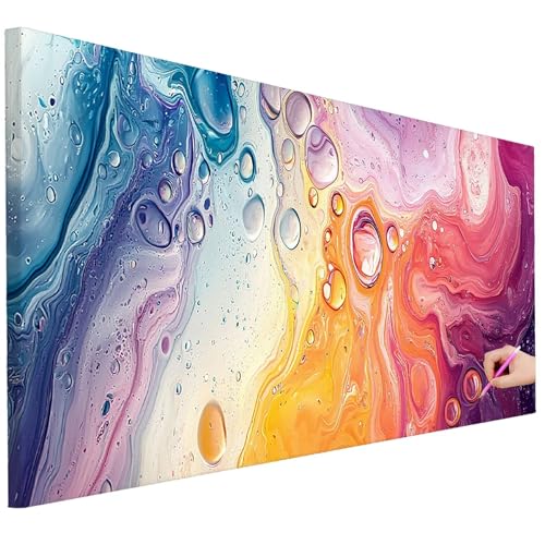 Diamond Painting XXL Groß 250x100cm Diamond Painting Abstrakt Bilder Set 5D Diamant Kunst Bunt Bastelset Erwachsene, DIY Full Diamant Malerei Kreativ Set für Erwachsene für Wanddeko Geschenke B-01 von Ciooyxee