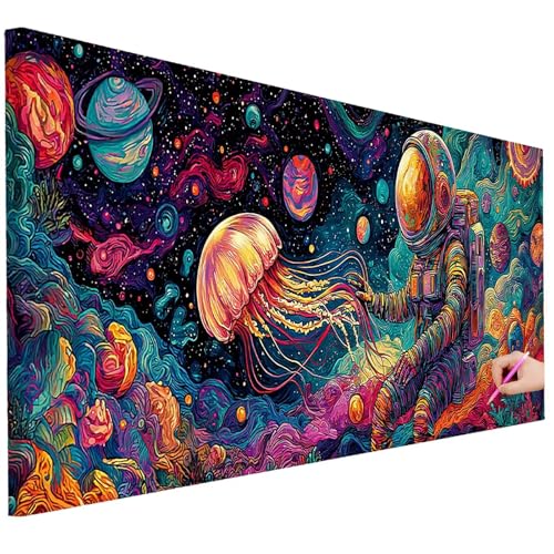 Diamond Painting XXL Groß 250x100cm Diamond Painting Abstrakt Bilder Set 5D Diamant Kunst Planet Bastelset Erwachsene, DIY Full Diamant Malerei Kreativ Set für Erwachsene für Wanddeko Geschenke C-70 von Ciooyxee