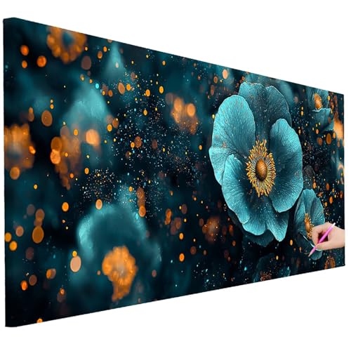 Diamond Painting XXL Groß 250x100cm Diamond Painting Blumen Bilder Set 5D Diamant Kunst Fantasy Bastelset Erwachsene, DIY Full Diamant Malerei Kreativ Set für Erwachsene für Wanddeko Geschenke C-68 von Ciooyxee
