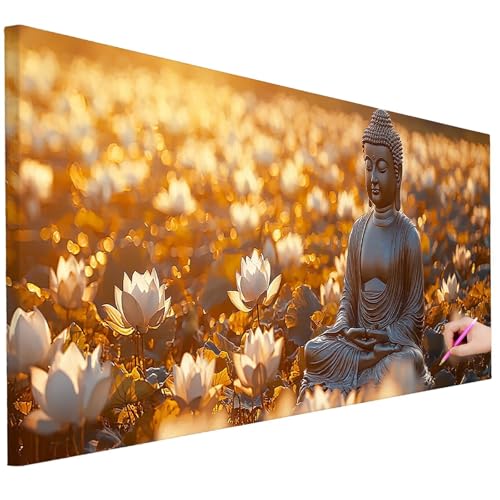 Diamond Painting XXL Groß 250x100cm Diamond Painting Blumen Bilder Set 5D Diamant Kunst Sonnenuntergang Bastelset Erwachsene, DIY Full Diamant Malerei Kreativ Set für Erwachsene für Wanddeko C-42 von Ciooyxee