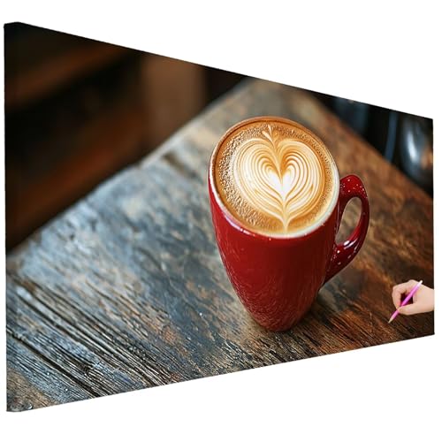 Diamond Painting XXL Groß 250x100cm Diamond Painting Küche Bilder Set 5D Diamant Kunst Kaffee Bastelset Erwachsene, DIY Full Diamant Malerei Kreativ Set für Erwachsene für Wanddeko Geschenke C-30 von Ciooyxee
