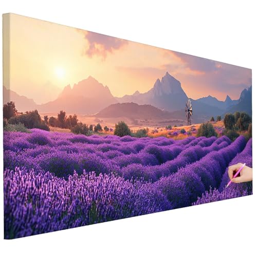 Diamond Painting XXL Groß 250x100cm Diamond Painting Landschaft Bilder Set 5D Diamant Kunst Sonnenuntergang Bastelset Erwachsene DIY Full Diamant Malerei Kreativ Set für Erwachsene für Geschenke D-31 von Ciooyxee