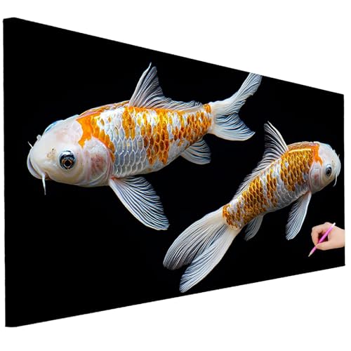Diamond Painting XXL Groß 250x100cm Diamond Painting Tiere Bilder Set 5D Diamant Kunst Fisch Bastelset Erwachsene, DIY Full Diamant Malerei Kreativ Set für Erwachsene für Wanddeko Geschenke B-13 von Ciooyxee