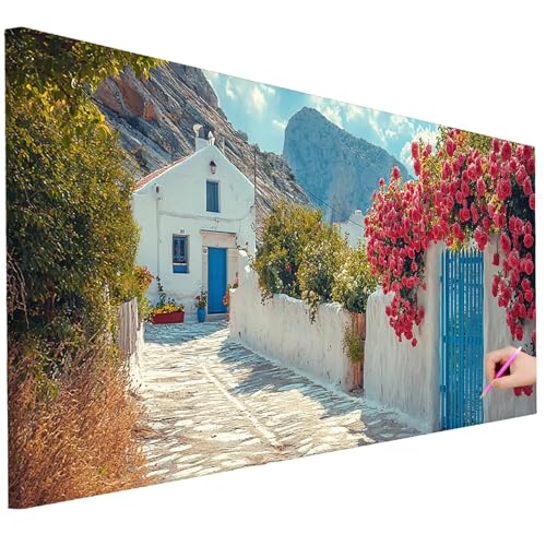 Diamond Painting XXL Groß 80x30cm Diamond Painting Blumen Bilder Set 5D Diamant Kunst Landschaft Bastelset Erwachsene, DIY Full Diamant Malerei Kreativ Set für Erwachsene für Wanddeko Geschenke K-94 von Ciooyxee