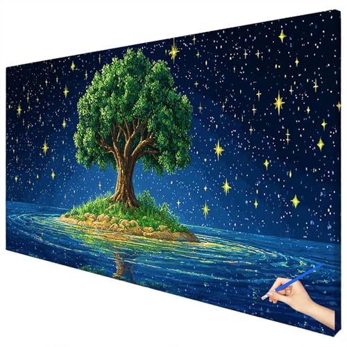 Malen Nach Zahlen Erwachsene Baum 70x30cm XXL Malen Nach Zahlen Kinder ab 10 DIY Set Erwachsene Anfänger Paint by Numbers Sternennacht Handgemalt Ölgemälde Leinwand Kit für Geschenke Herbstdeko C-01 Malen Nach Zahlen Erwachsene Baum 70x30cm XXL Malen Nach Zahlen Kinder ab 10 DIY Set Erwachsene Anfänger Paint by Numbers Sternennacht Handgemalt Ölgemälde Leinwand Kit für Geschenke Herbstdeko C-01 von Ciooyxee