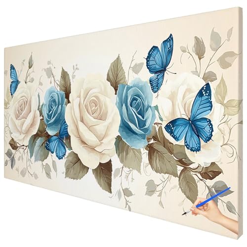 Malen Nach Zahlen Erwachsene Blumen 70x30cm XXL Malen Nach Zahlen Kinder ab 10 DIY Set Erwachsene Anfänger Paint by Numbers Schmetterling Handgemalt Ölgemälde Leinwand Kit Geschenke Herbstdeko D-96 Malen Nach Zahlen Erwachsene Blumen 70x30cm XXL Malen Nach Zahlen Kinder ab 10 DIY Set Erwachsene Anfänger Paint by Numbers Schmetterling Handgemalt Ölgemälde Leinwand Kit Geschenke Herbstdeko D-96 von Ciooyxee