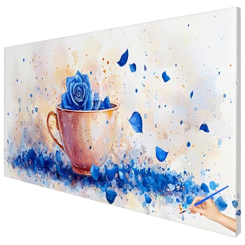 Malen Nach Zahlen Erwachsene Blumen 70x30cm XXL Malen Nach Zahlen Kinder ab 10 DIY Set Erwachsene Anfänger Paint by Numbers Tasse Handgemalt Ölgemälde Leinwand Kit Geschenke für Frauen Herbstdeko B-42 Malen Nach Zahlen Erwachsene Blumen 70x30cm XXL Malen Nach Zahlen Kinder ab 10 DIY Set Erwachsene Anfänger Paint by Numbers Tasse Handgemalt Ölgemälde Leinwand Kit Geschenke für Frauen Herbstdeko B-42 von Ciooyxee